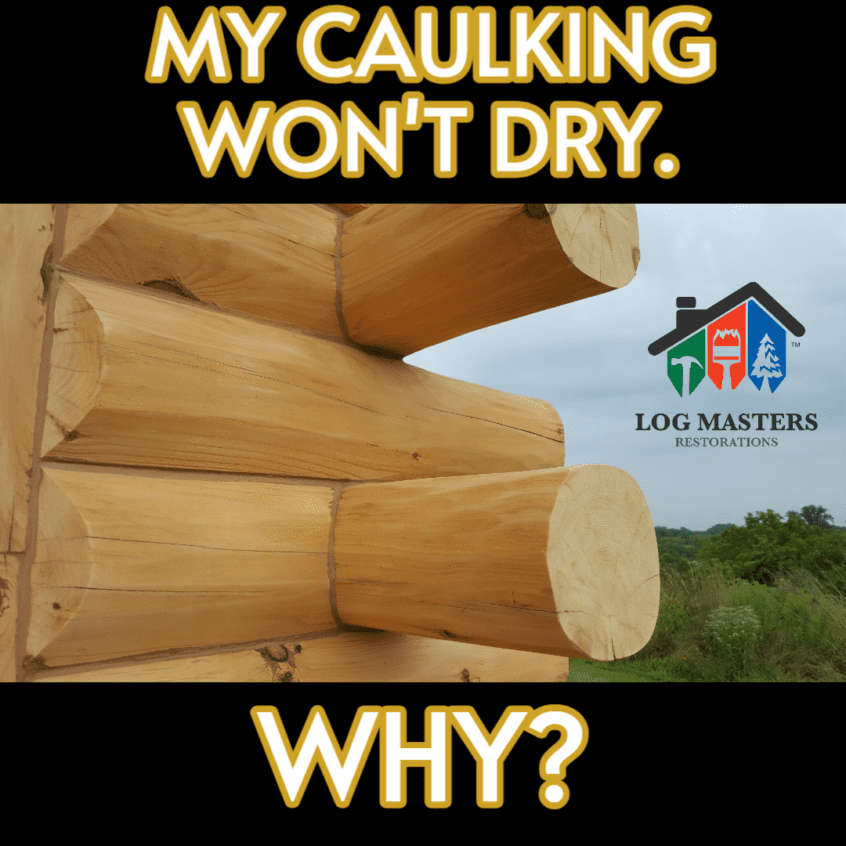 Clean Caulk Lines by Log Masters Professionals